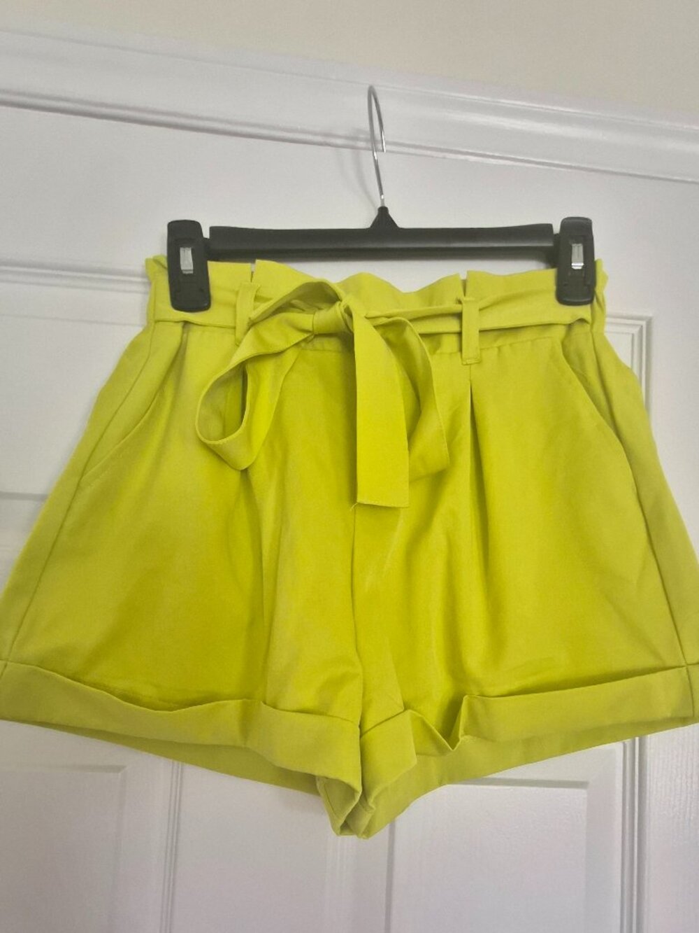 Forever 21 Neon Yellow Shorts with Belt, Size S